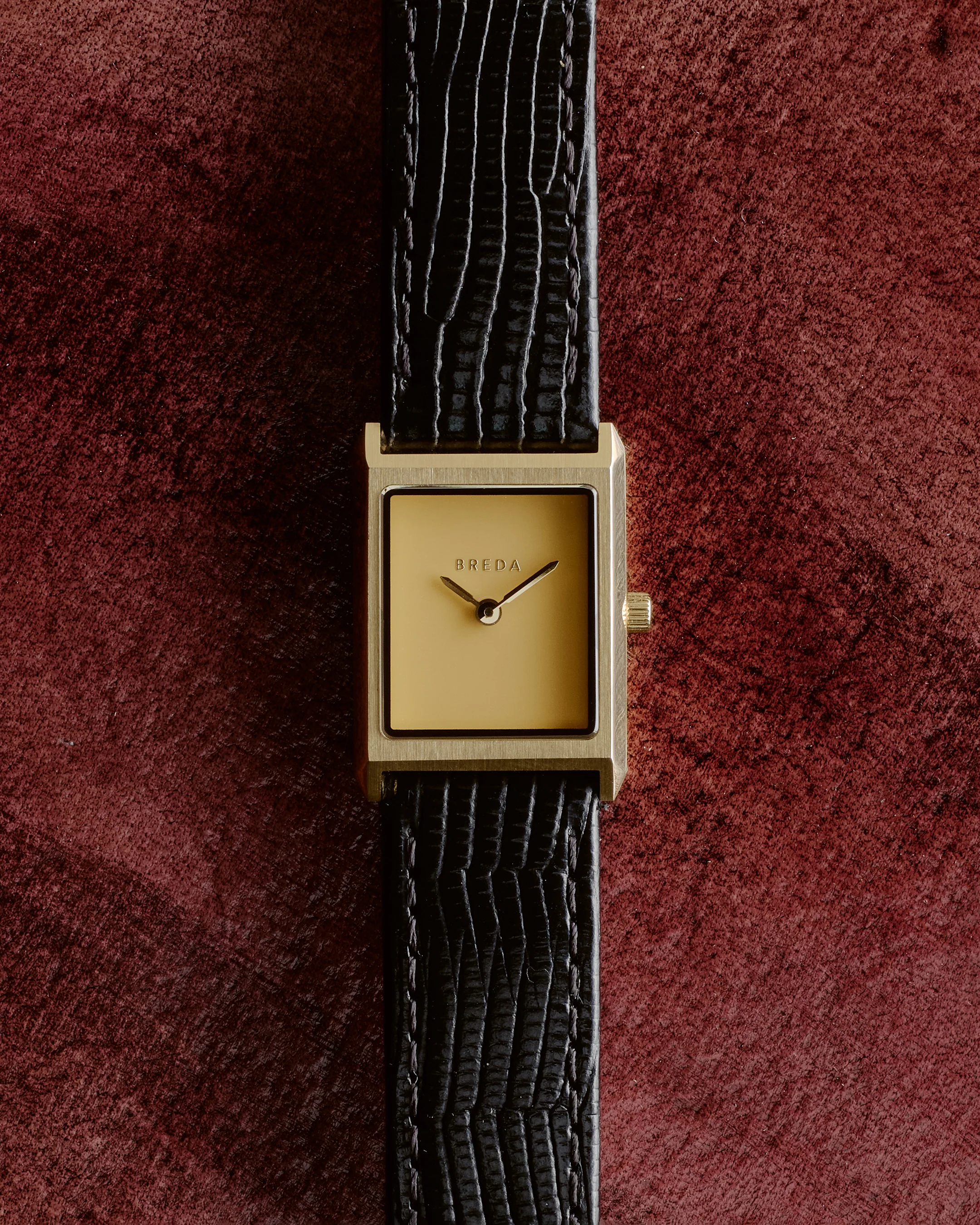 Virgil (Lizard Embossed) - Gold/Black - Image 6